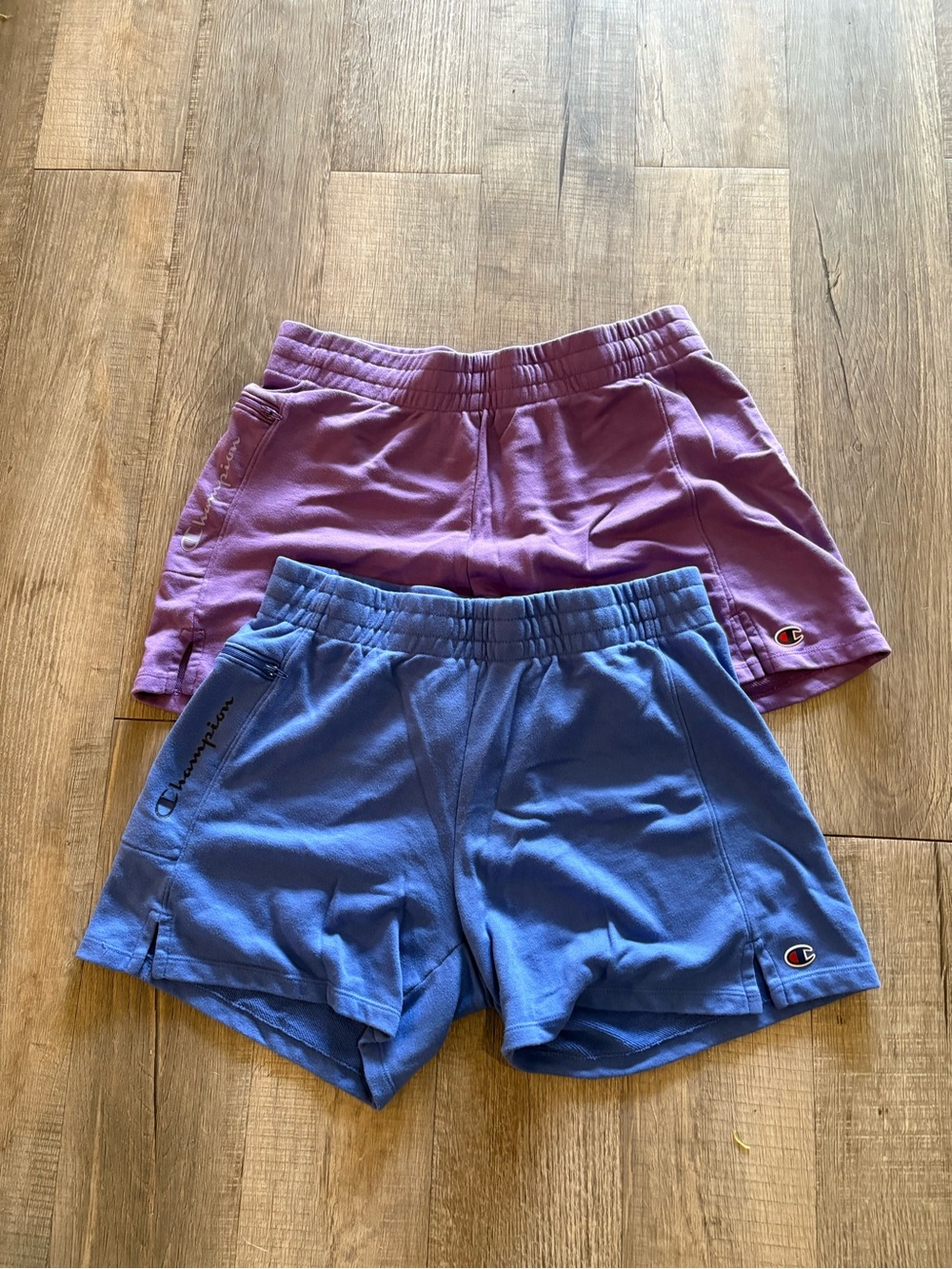 Champion Women's Athletic Shorts - Purple & Blue